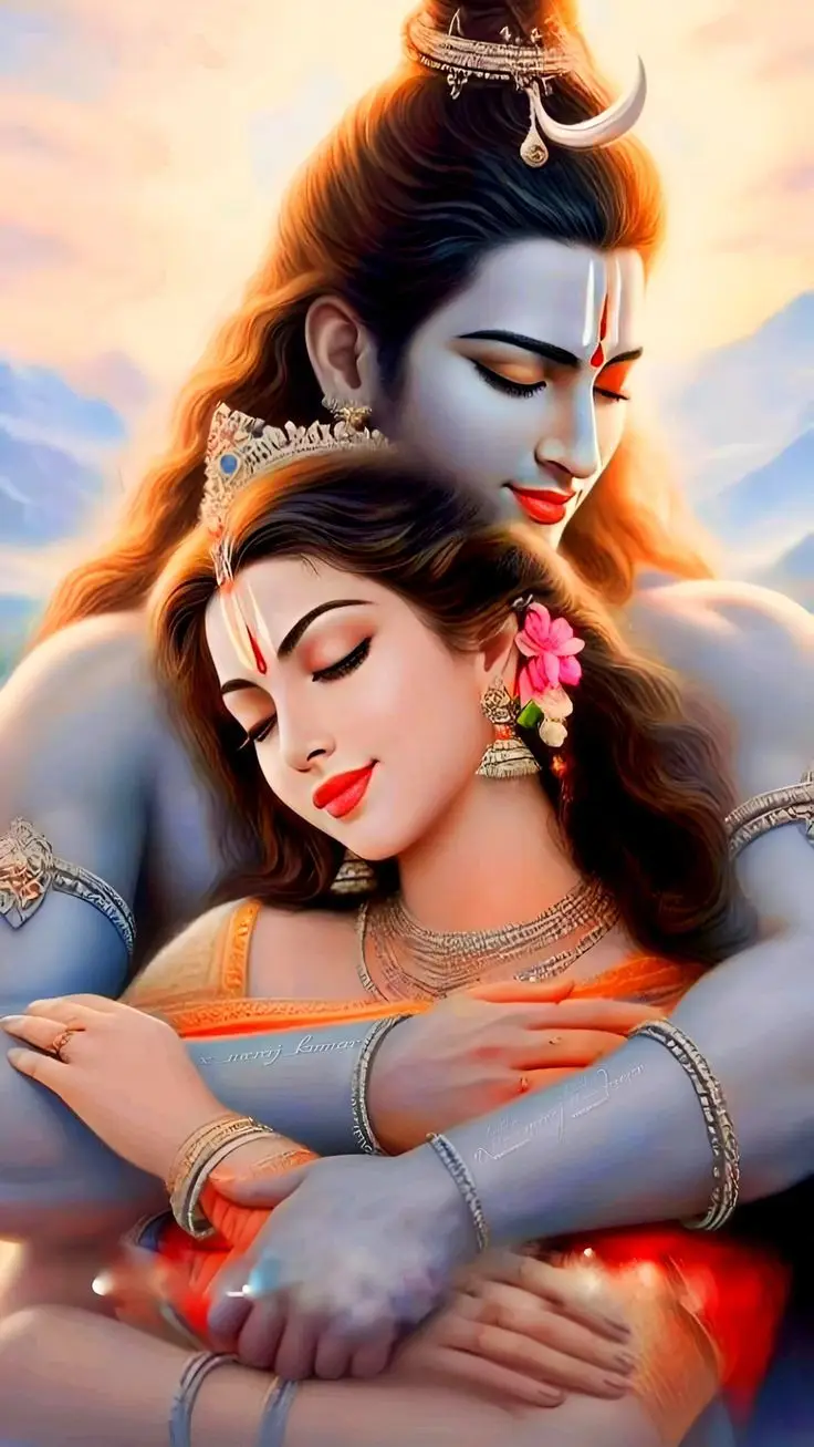 shiv-parvati-ai-wallpaper